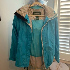 L.L. Bean aqua raincoat